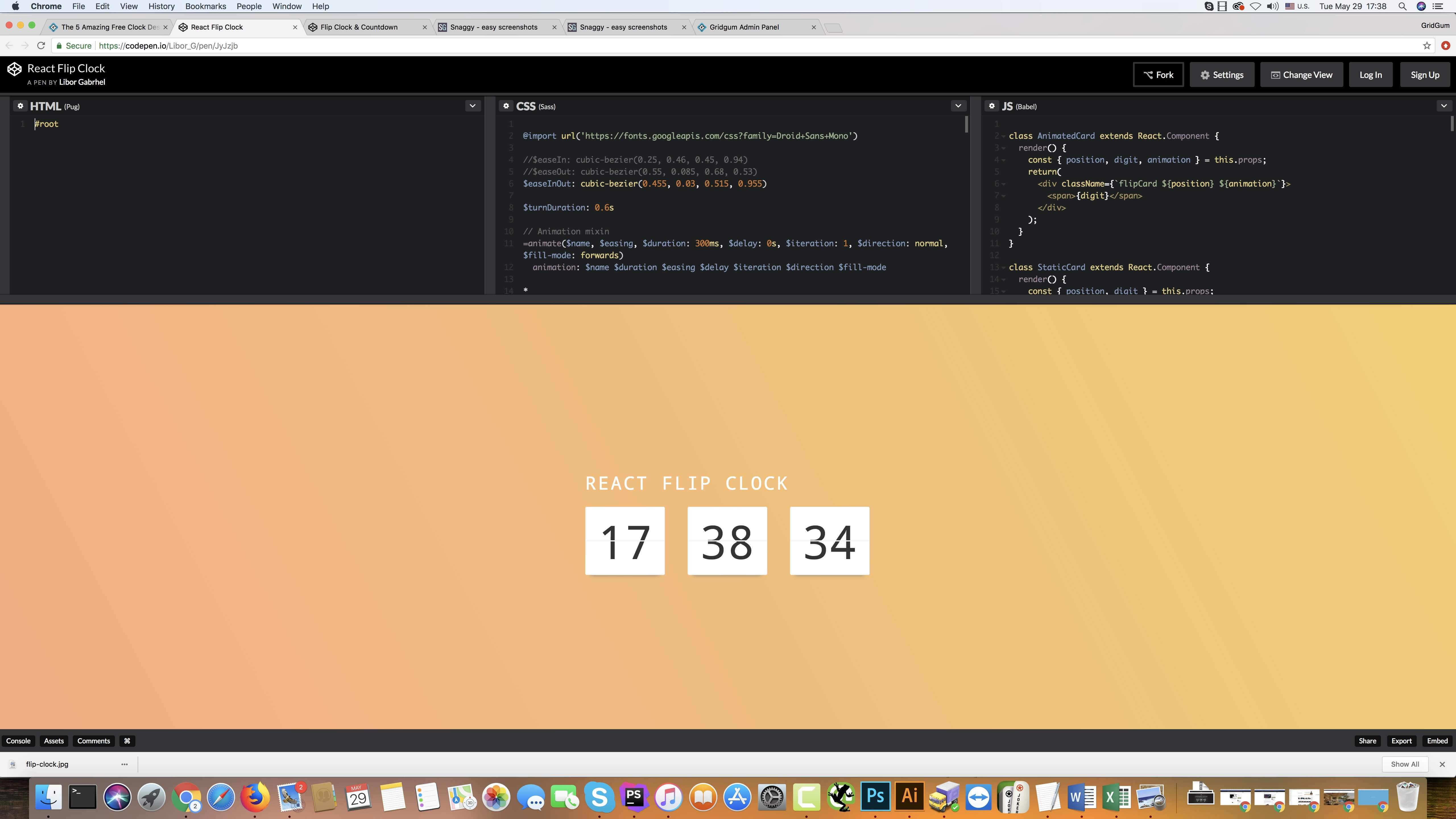 flipclock react