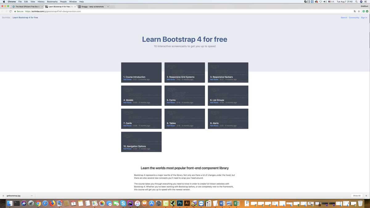 Neil Rowe’s Bootstrap 4 Course on Scrimba