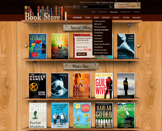 Online Bookstore Template Gridgum