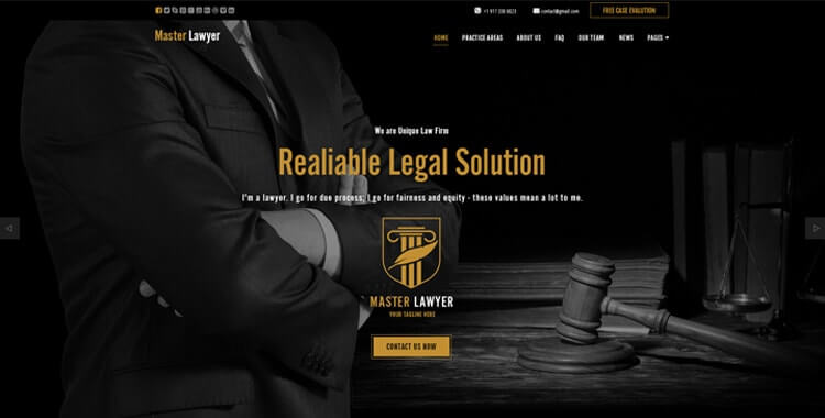 Lawyer bootstrap template