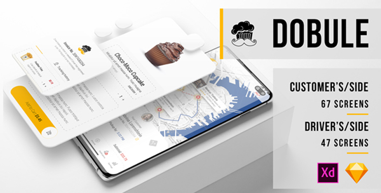 Dobule - Food Delivery UI Kit for Mobile app
