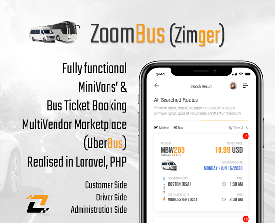 Zoombus (UberBus) - Minivans/Bus Booking System