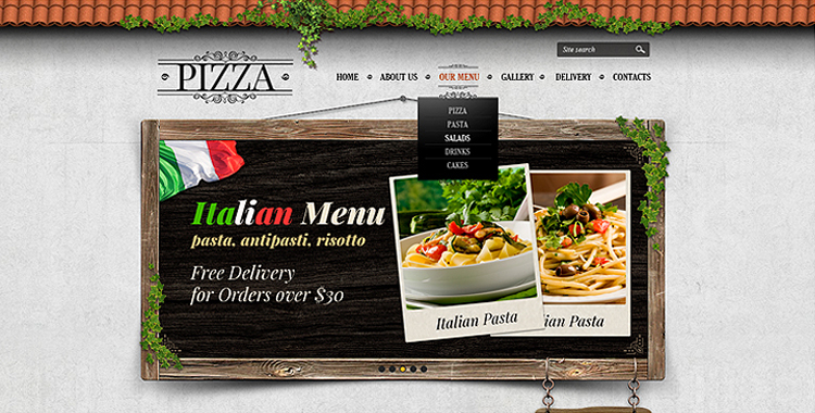 Pizza Free Bootstrap Template Pizza Free Theme Gridgum