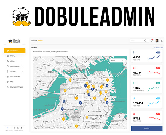DobuleAdmin - Food Delivery Admin Dashboard
