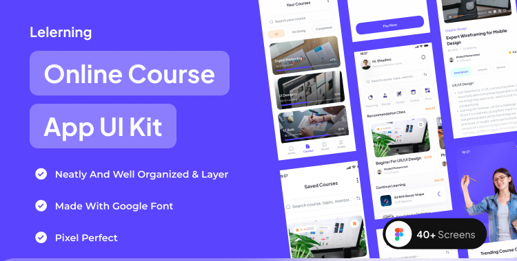 Lelerning - Online Course UI Kit