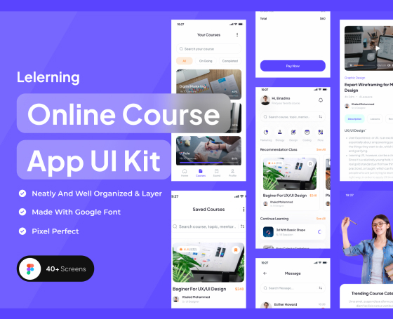 Lelerning - Online Course UI Kit