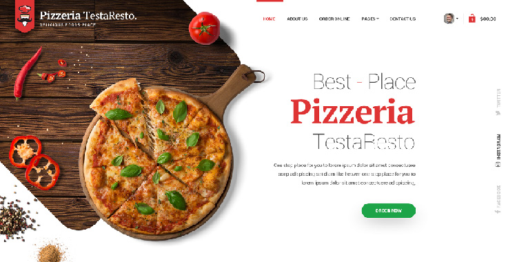 pizzeria wordpress theme