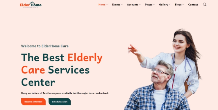 Elder Home Website Template
