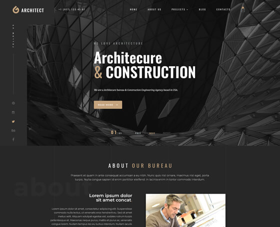 Architect bootstrap 4 theme