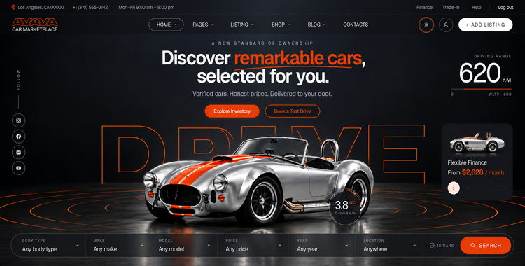 Avava Auto - Car Dealer WordPress Theme