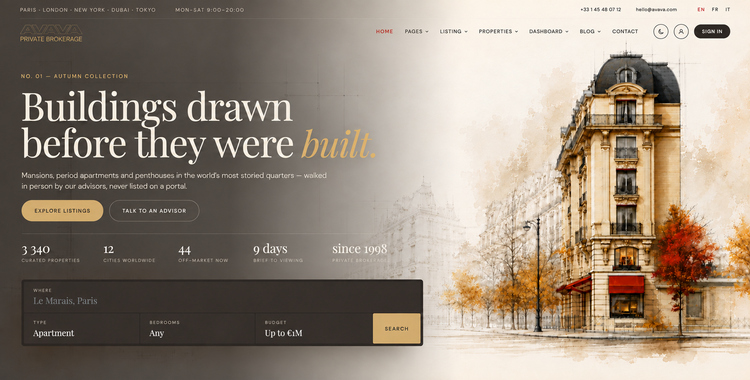 Avava Realestate Template