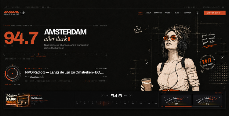 Avava Station Website Template