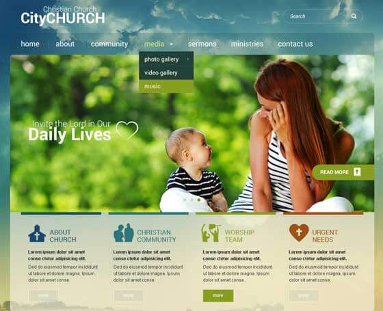 Church free bootstrap theme