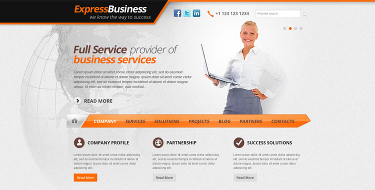 Express Business - Free WordPress Template