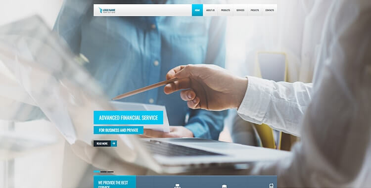 Financial Service - Free Bootstrap Website Template