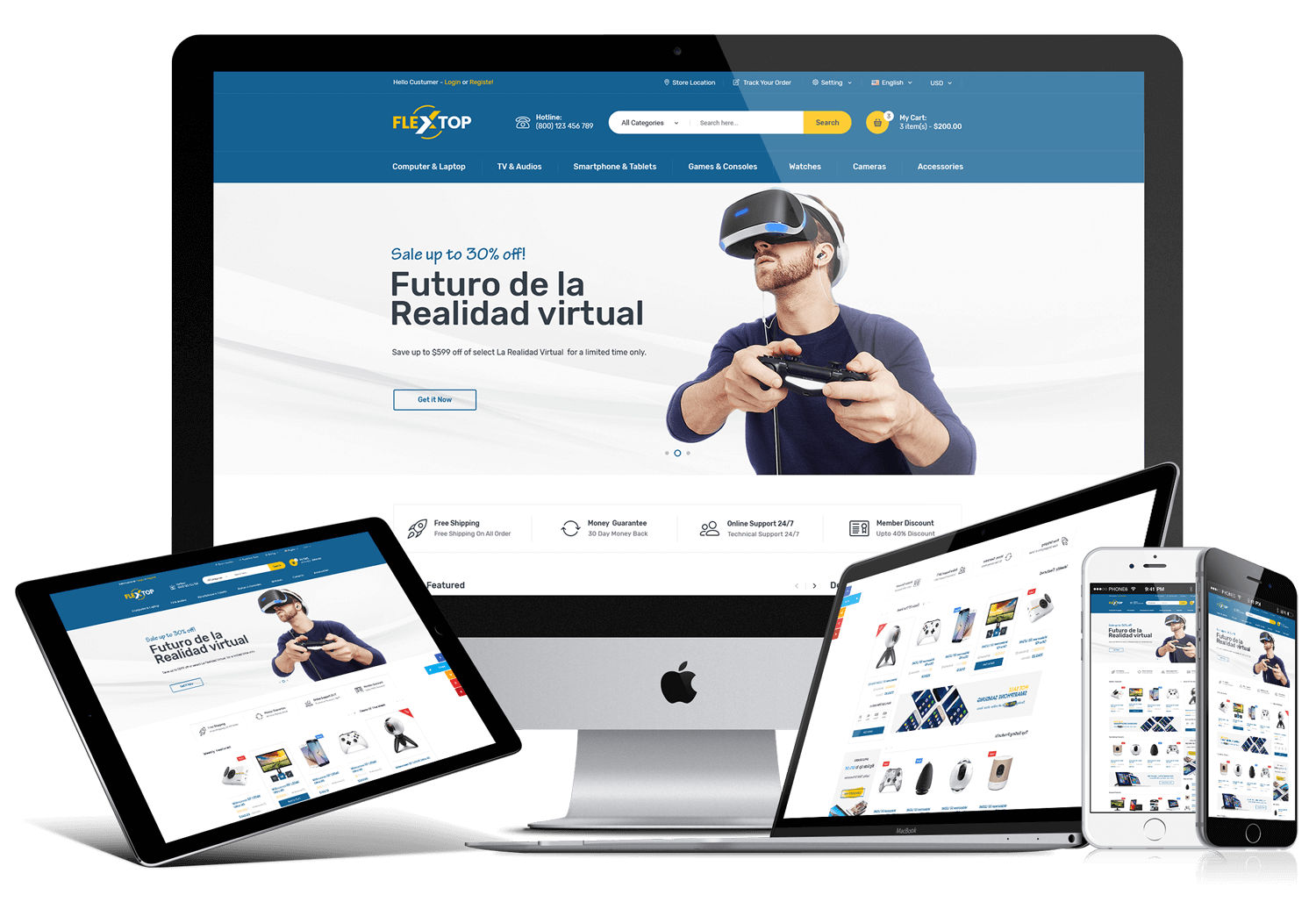 Flextop ecommerce bootstrap template