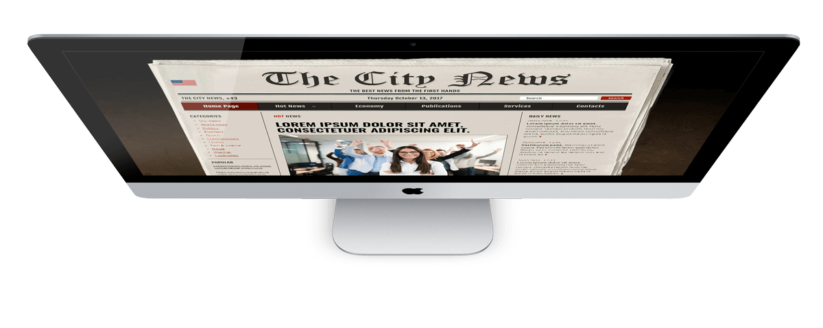 Newspaper free photoshop template