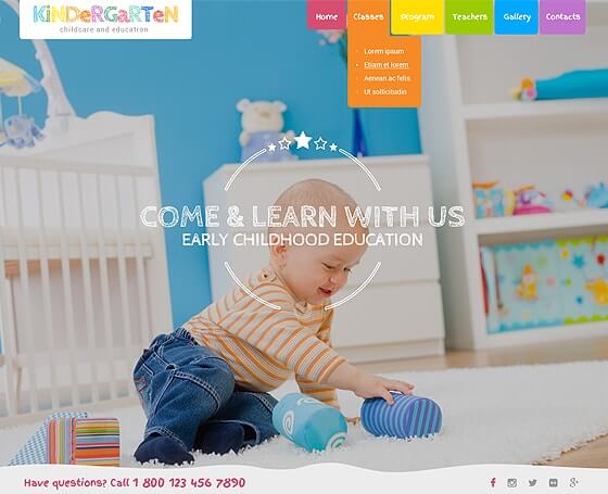 Kindergarten wordpress template