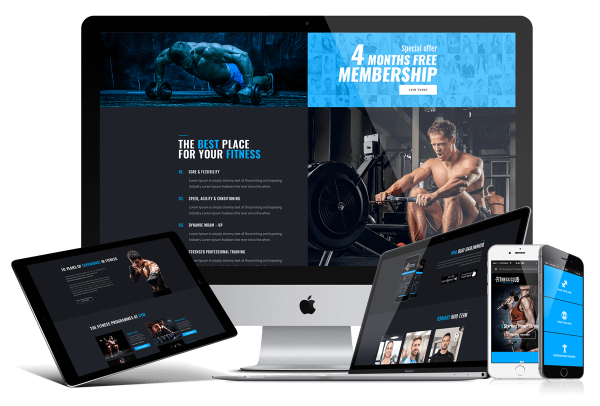 GYM, FITNESS CLUB - bootstrap 4 theme