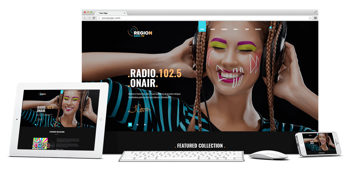 Region Radio FM - Bootstrap 4 website template