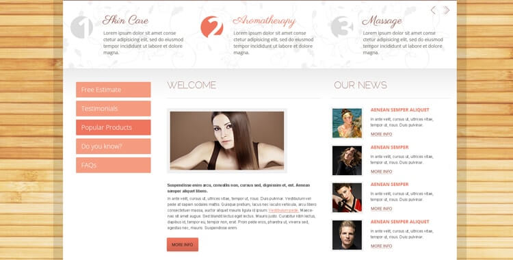 SPA Salon Free bootstrap template | Gridgum