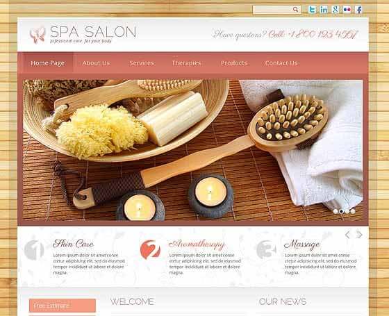 spa salon free bootstrap theme