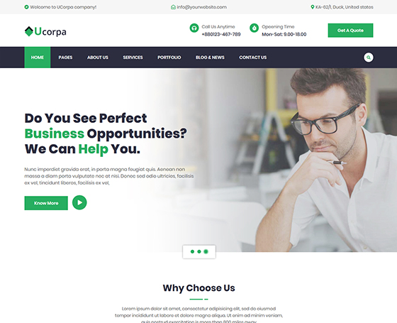 Ucorpa Multipurpose HTML5 Template