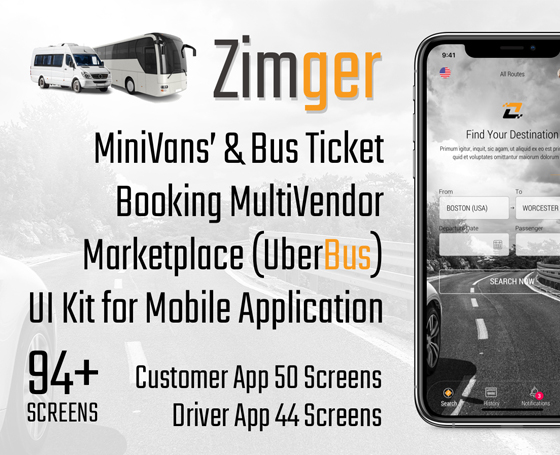 Zimger Minivan & Bus booking system