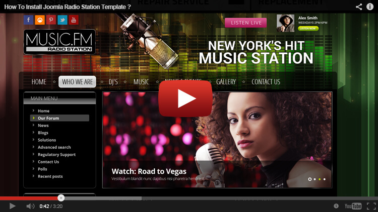 HOW TO INSTALL JOOMLA RADIO STATION TEMPLATE