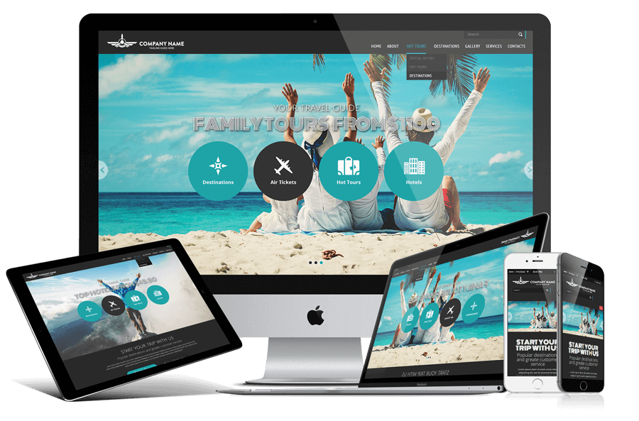 Airline Tickets Responsive Website Template Free Download