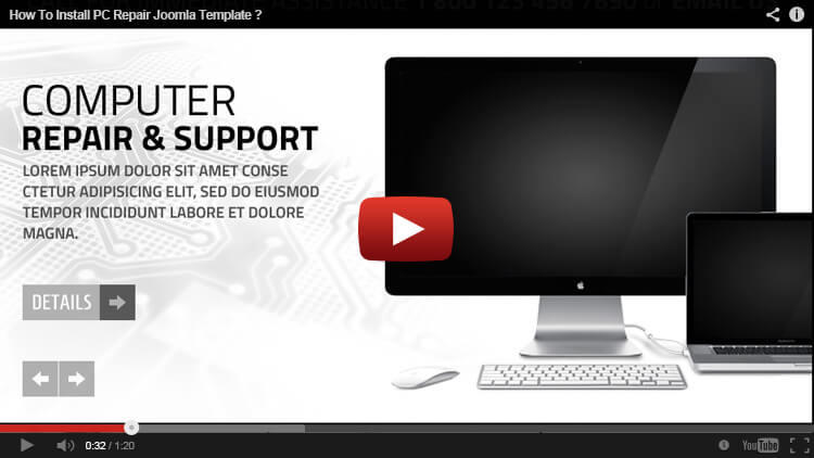 HOW TO INSTALL PC REPAIR JOOMLA TEMPLATE