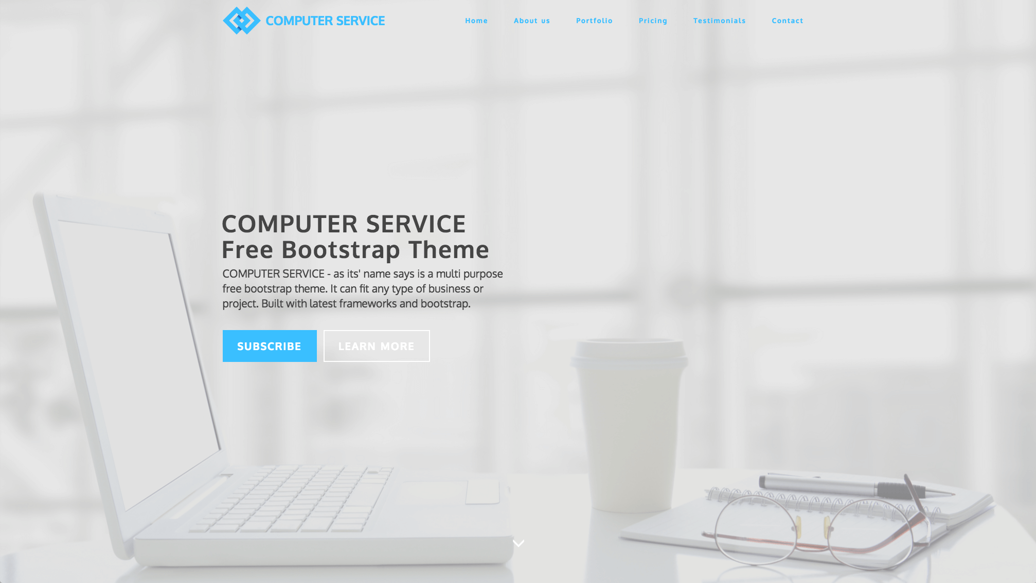 Computer Service Free Bootstrap Template