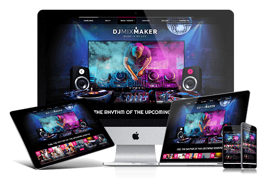 DJ MixMaker responsive bootstrap theme