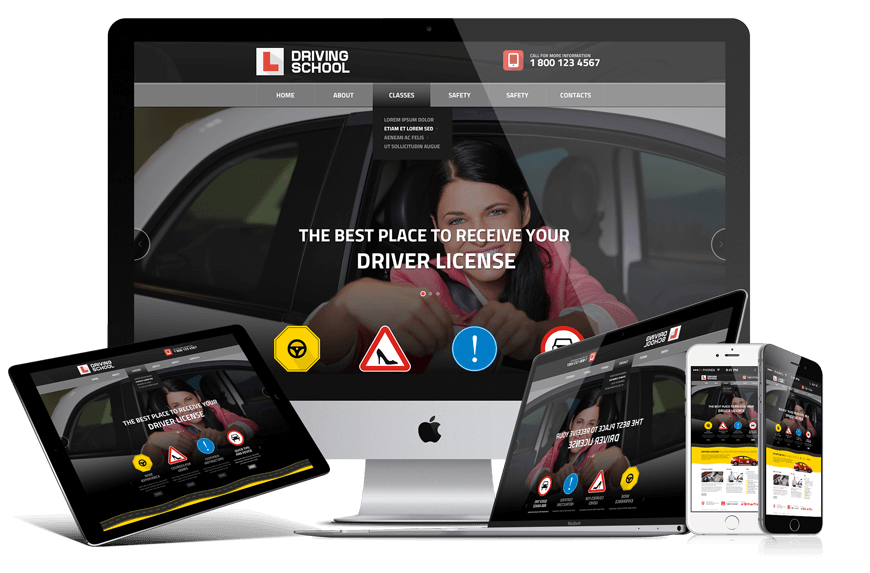 Driving school responsive bootstrap theme