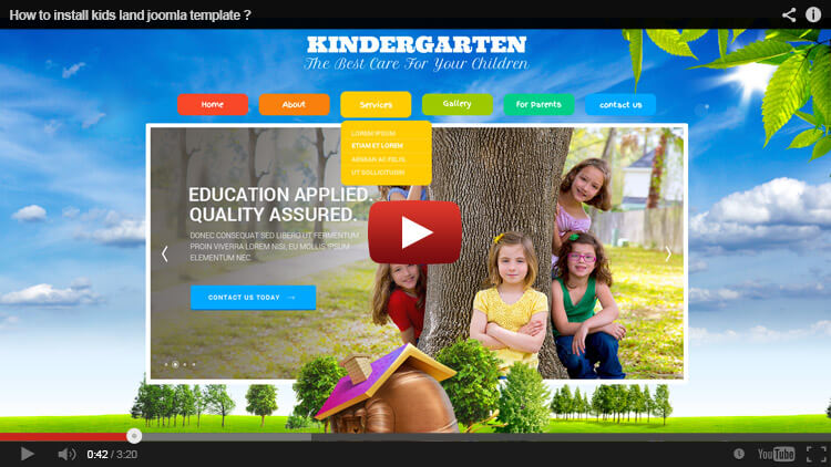 install joomla kids land