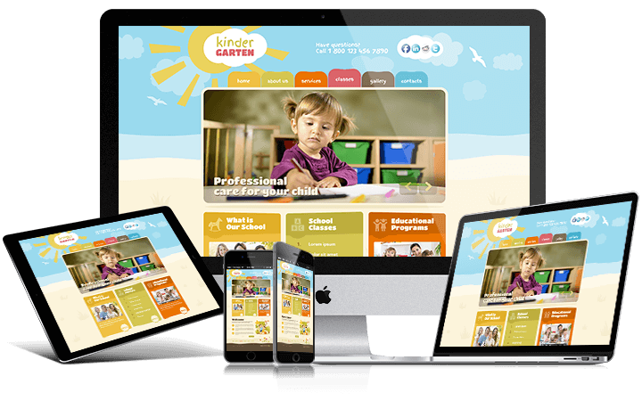 Kindergarten Responsive screen