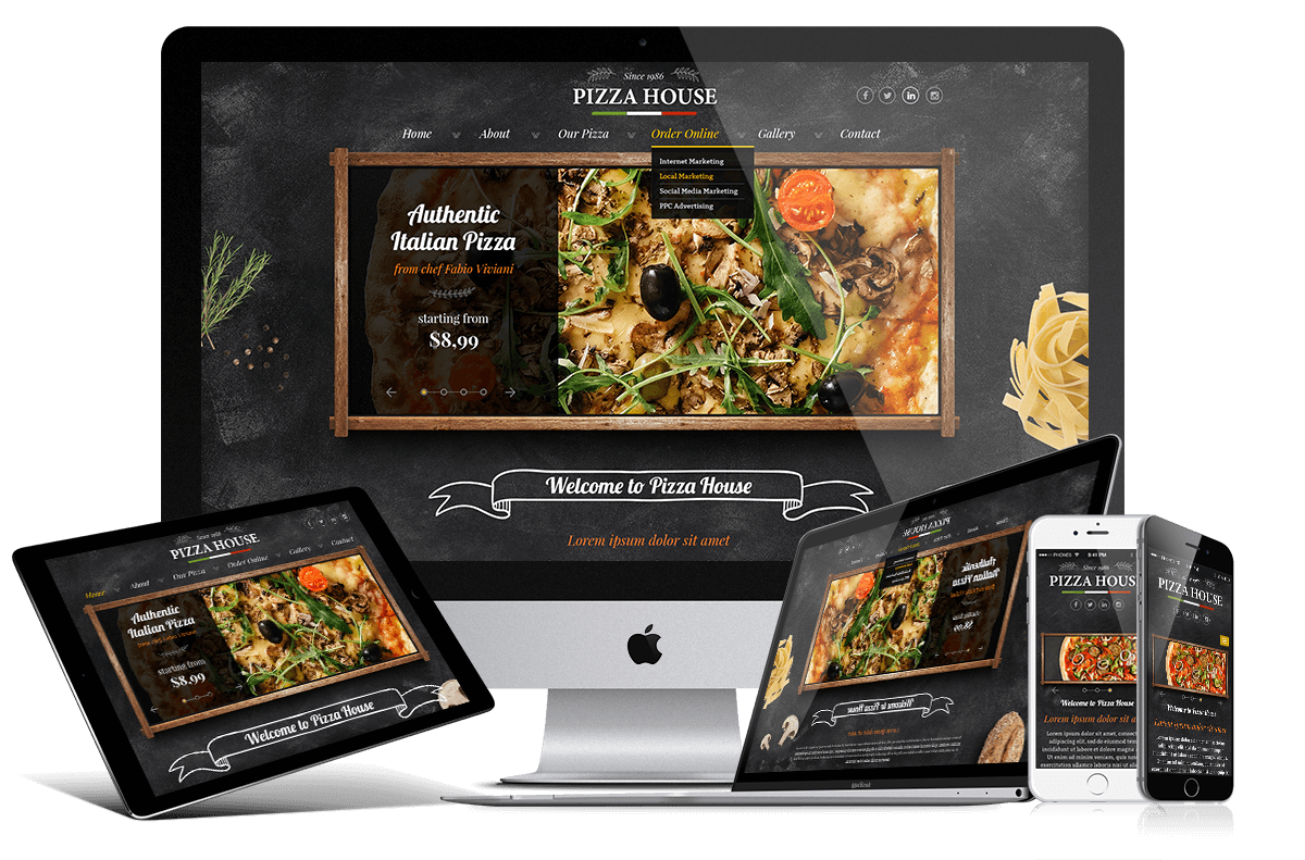 pizza house responsive bootstrap