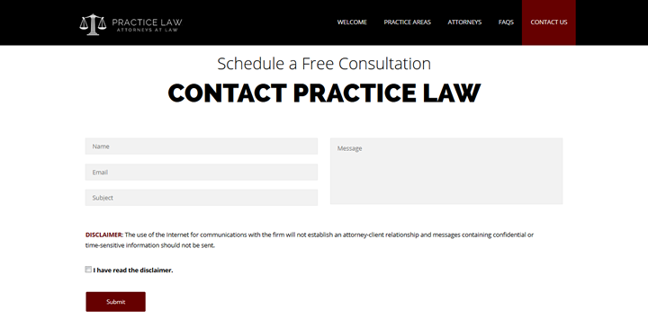 Practice Law - website template