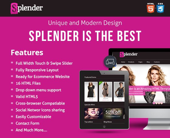 Splender - Responsive eCommerce Theme