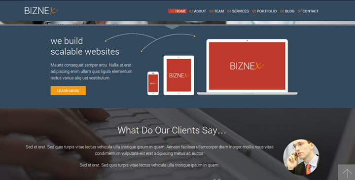 BizNex | WordPress theme