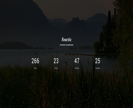 Reactia - Coming soon parallax template Reactia - Coming soon parallax template