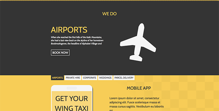 WingTAXI - Single-page Bootstrap Theme