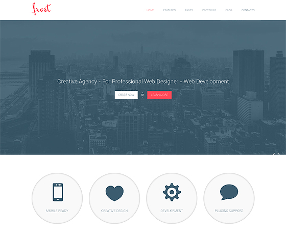 Frost Responsive Bootstrap Theme