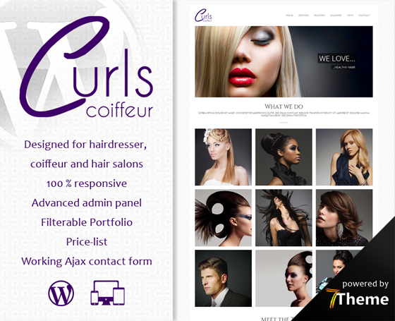 Curls - Hair Salon WordPress Theme