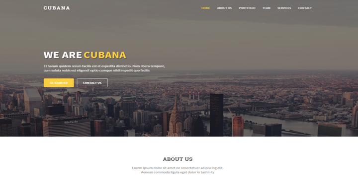 Cubana - Multipurpose Bootstrap Template