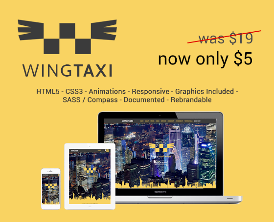 WingTAXI - Single-page Responsive Template
