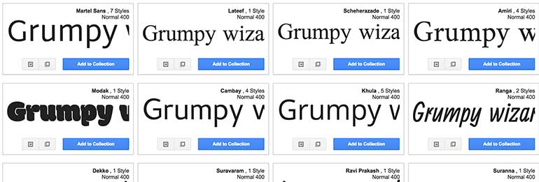 Google fonts