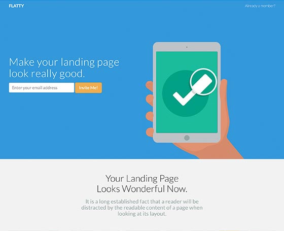 Flatty - Free Bootstrap App Landing Page