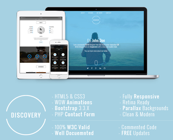 Discovery - Resume HTML5 Template