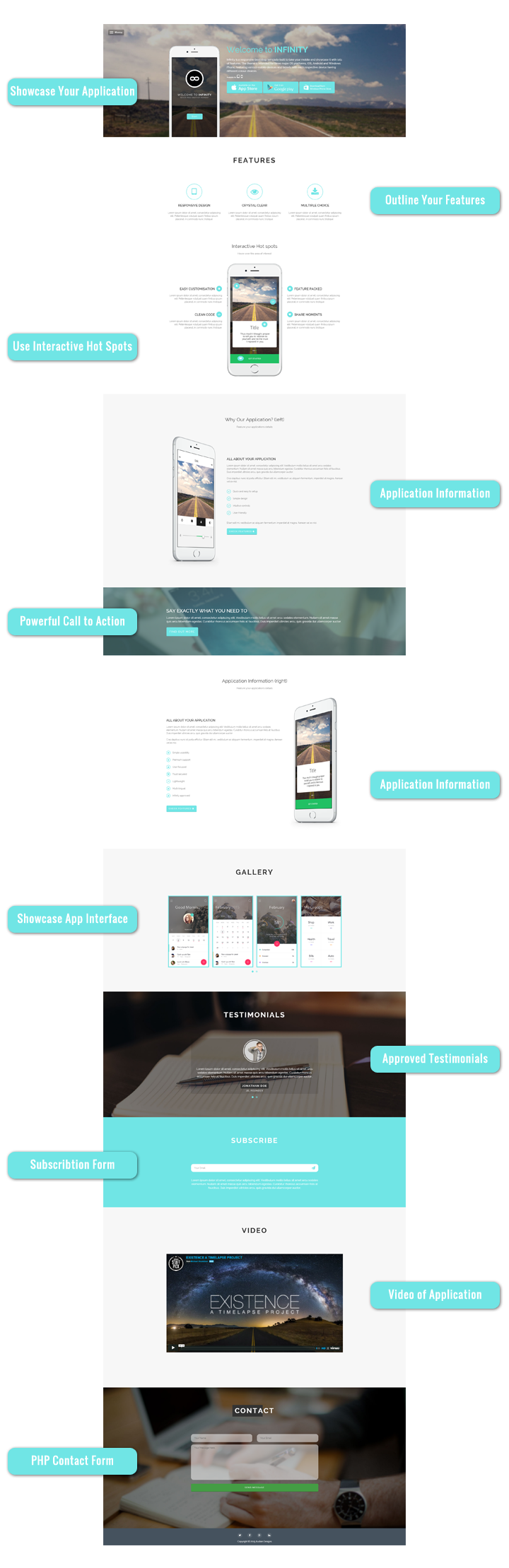 infinity html template